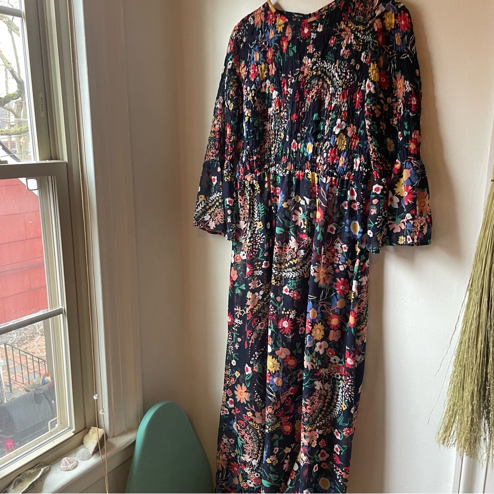 Smocked floral dress